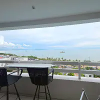 High-floor beachfront studio offering panoramic sea views, generous living space thumbnail