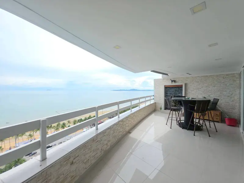 Spacious beachfront residence offering panoramic sea views,