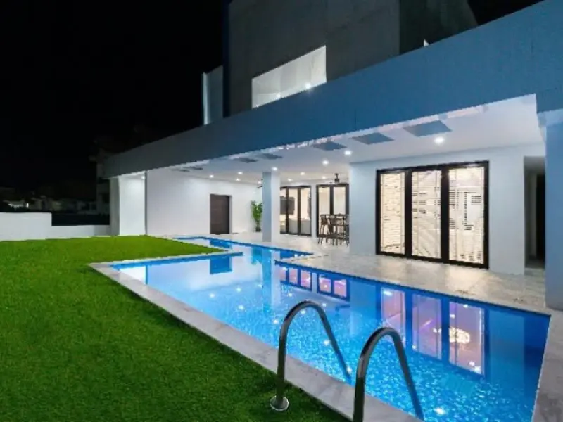 Experience luxury beachside living in this stunning modern pool villa at Casa Jomtien