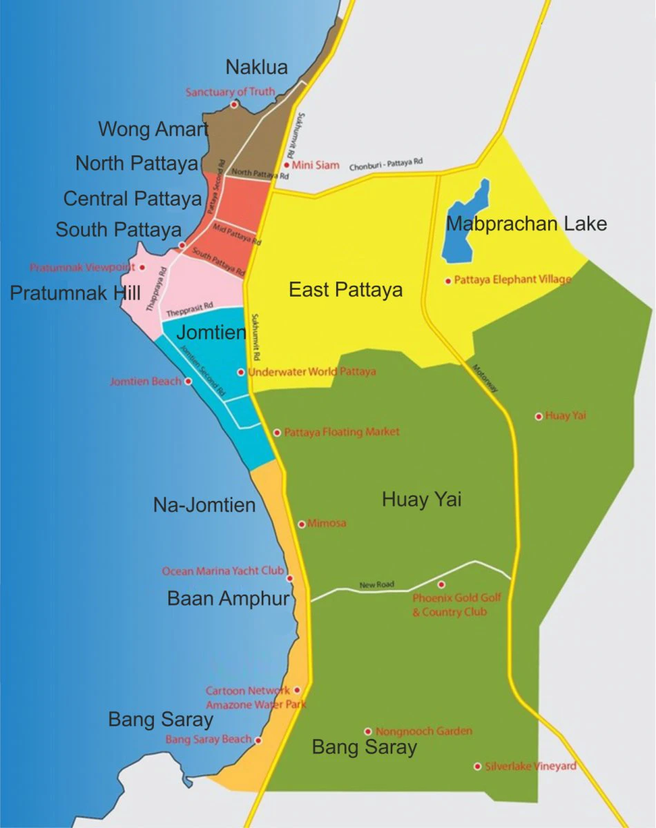 Pattaya District Map