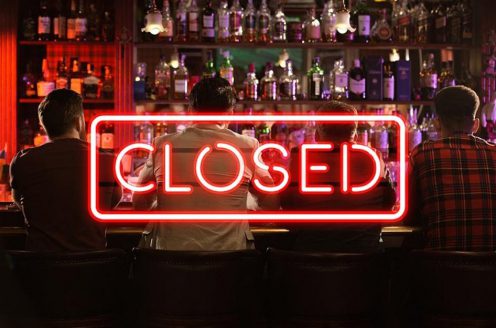 A bar is closed